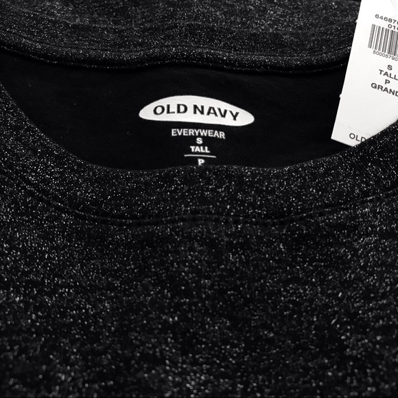 NWT Old Navy Black Shimmer Cotton T-Shirt - Picture 6 of 10